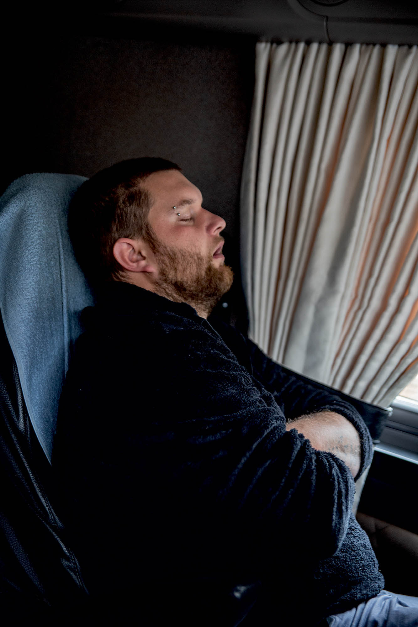 Michl gönnt sich ne Pause in seiner Kabine